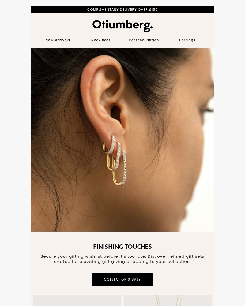 Screenshot of email sent to a Otiumberg Cart abandoner