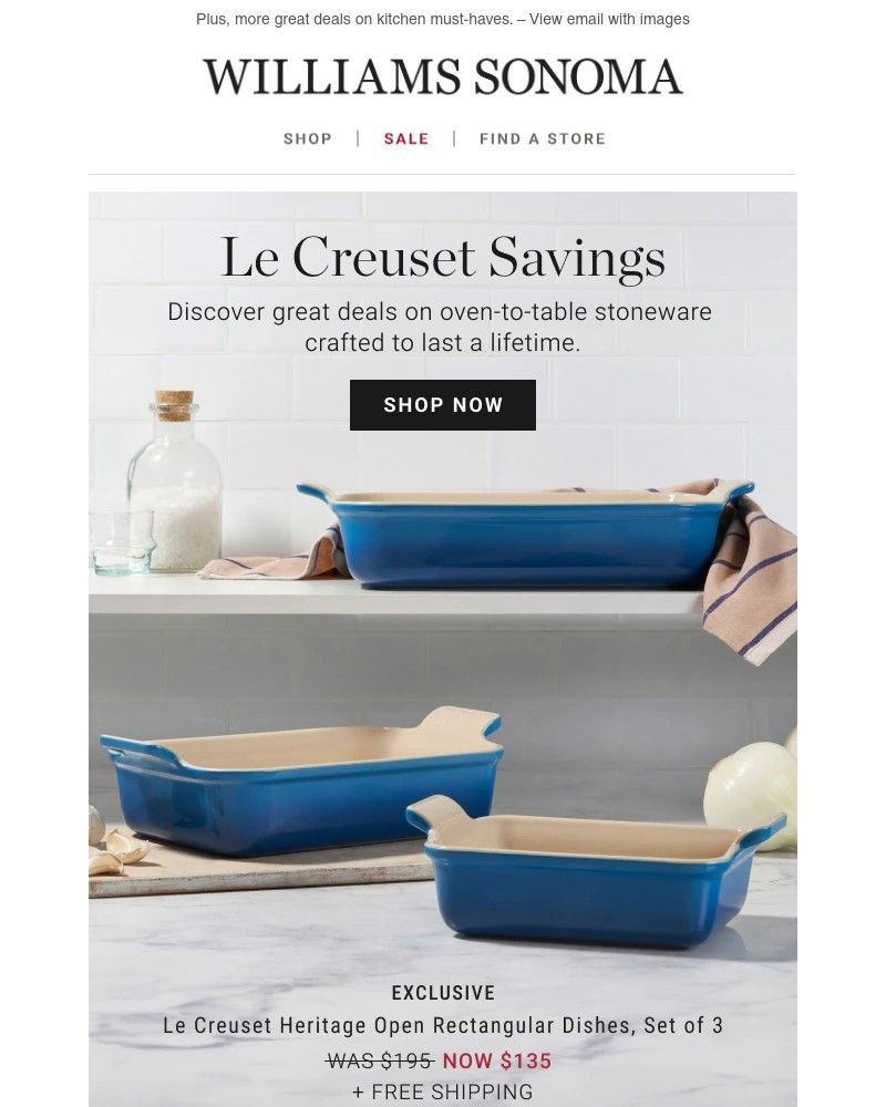 Screenshot of email with subject /media/emails/level-up-your-bakeware-collection-with-le-creuset-now-on-sale-6f4736-cropped-707d6879.jpg