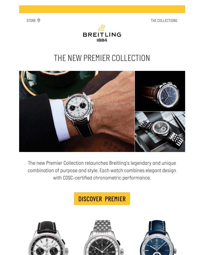 Screenshot of email sent to a Breitling Newsletter subscriber