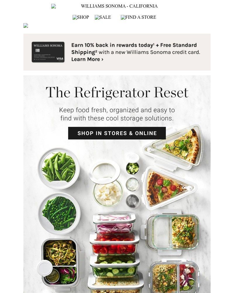 Screenshot of email sent to a Pottery Barn Newsletter subscriber