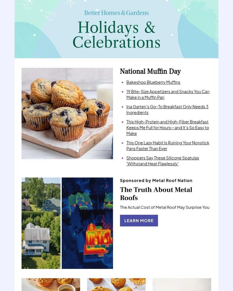 Screenshot of email sent to a Better Homes and Gardens Newsletter subscriber