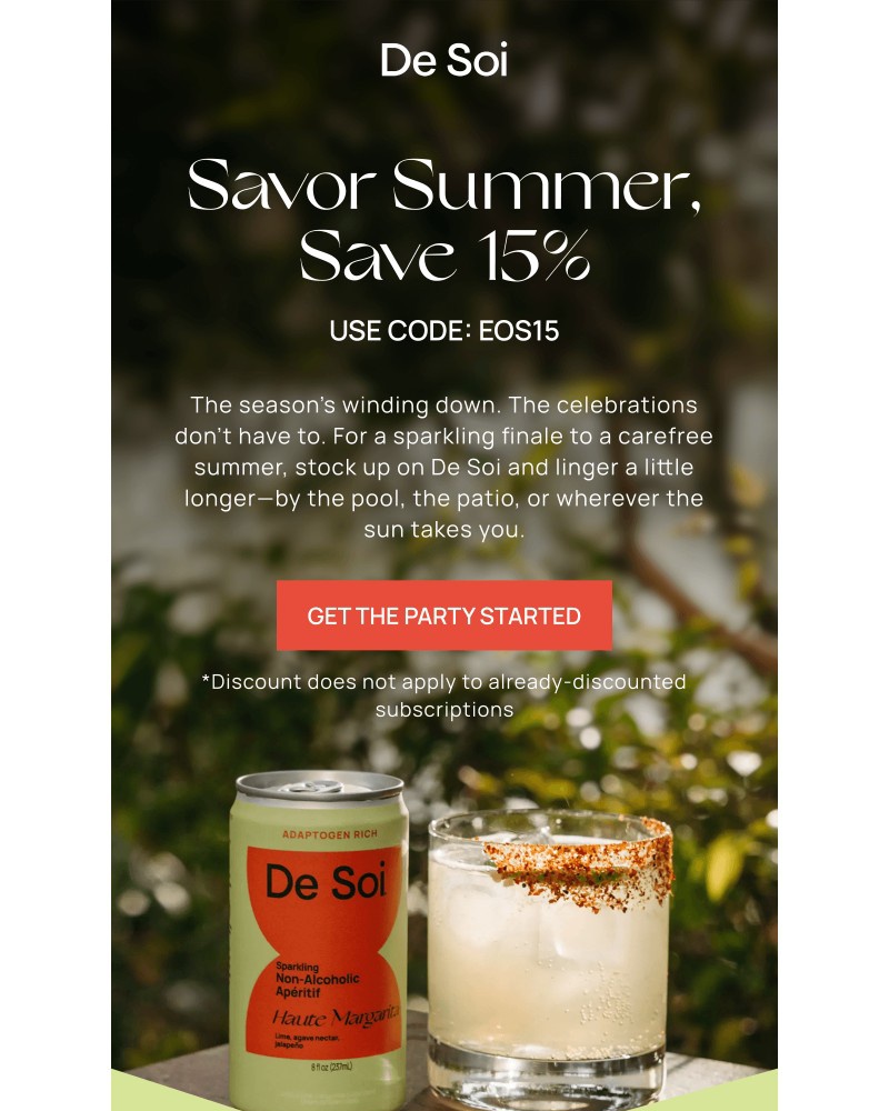 Screenshot of email sent to a De Soi Newsletter subscriber
