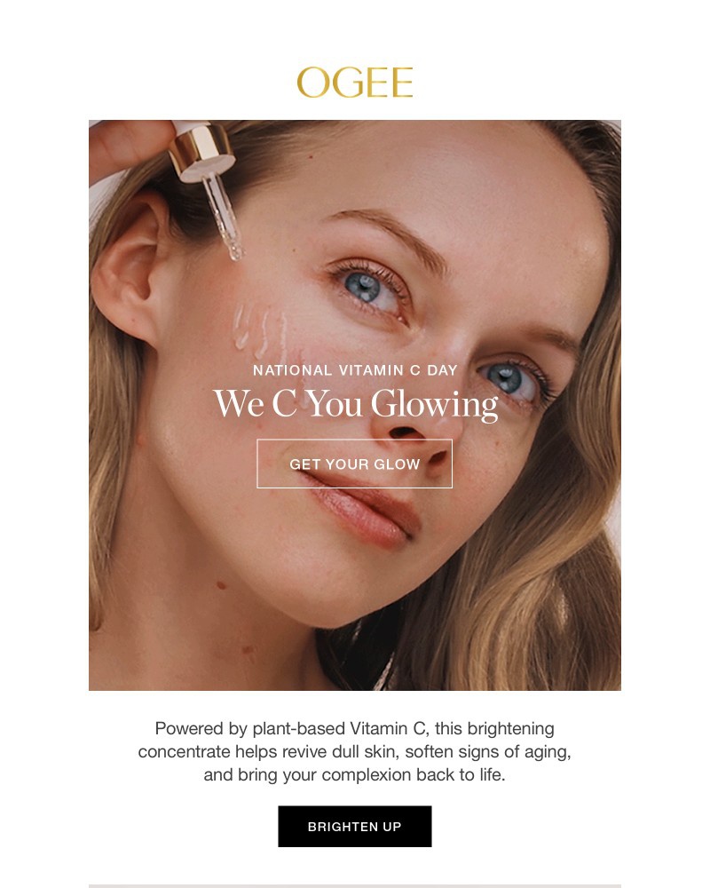 Screenshot of email sent to a Ogee Newsletter subscriber