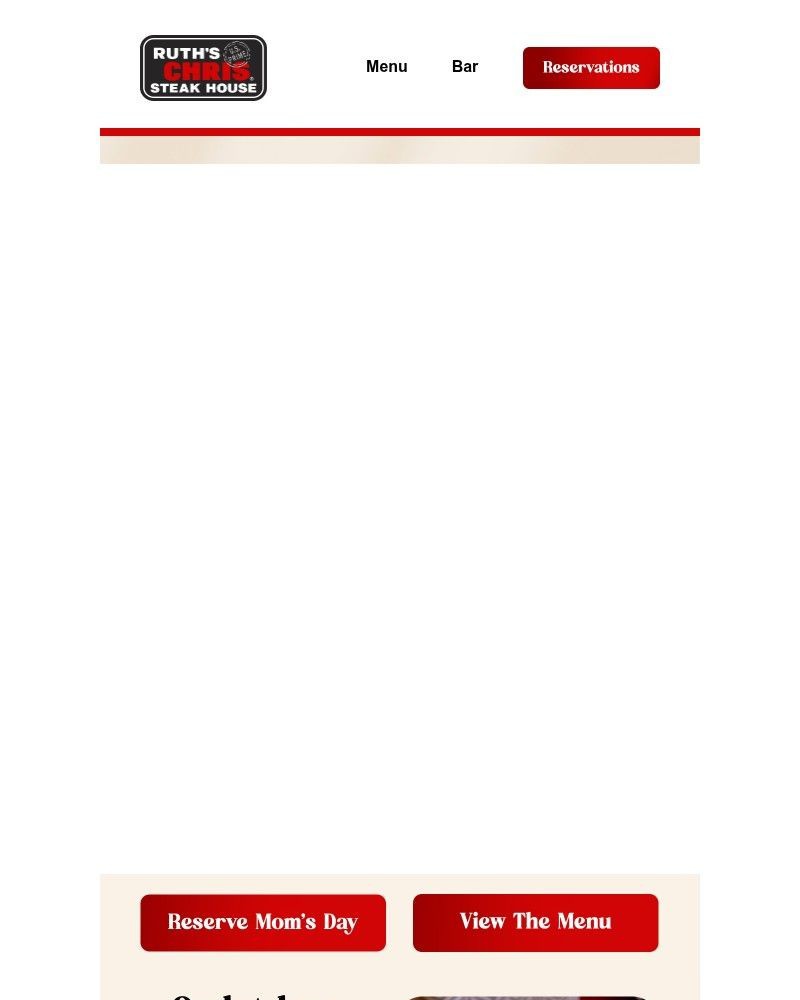 Screenshot of email sent to a Ruth’s Chris Newsletter subscriber