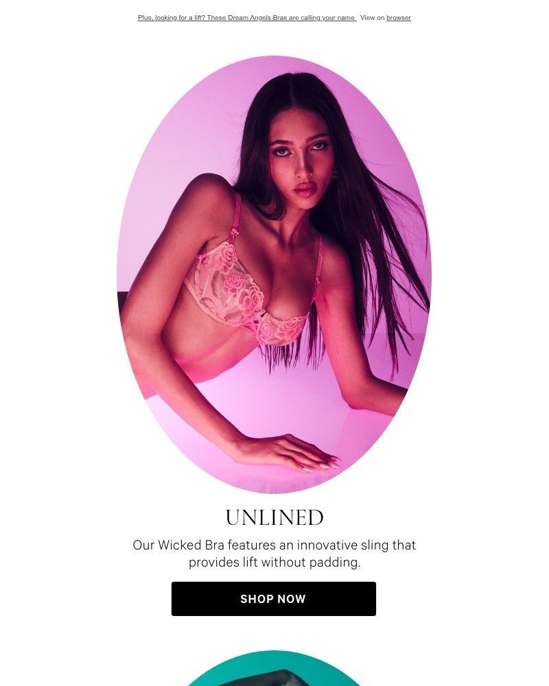 Screenshot of email sent to a Victoria's Secret Newsletter subscriber
