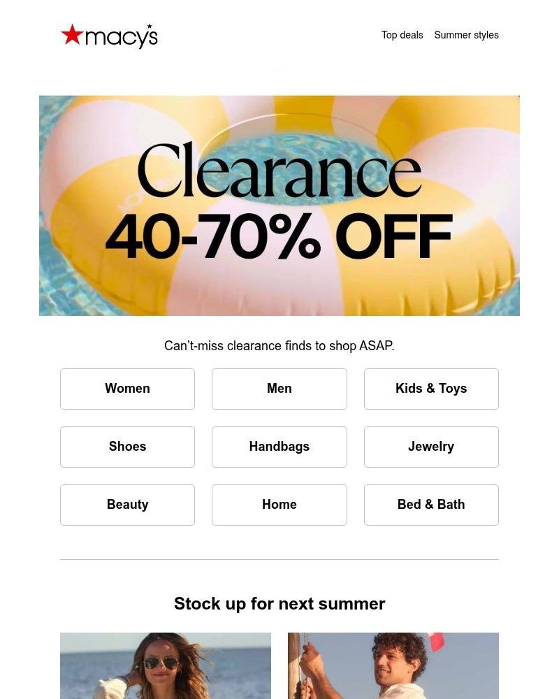 Screenshot of email sent to a Macy's Cart abandoner
