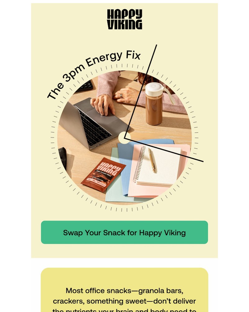 Screenshot of email sent to a Happy Viking Newsletter subscriber