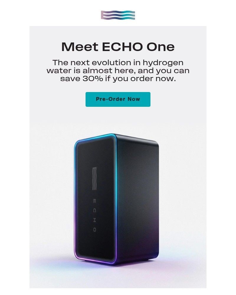 Screenshot of email sent to a Echo Water Newsletter subscriber
