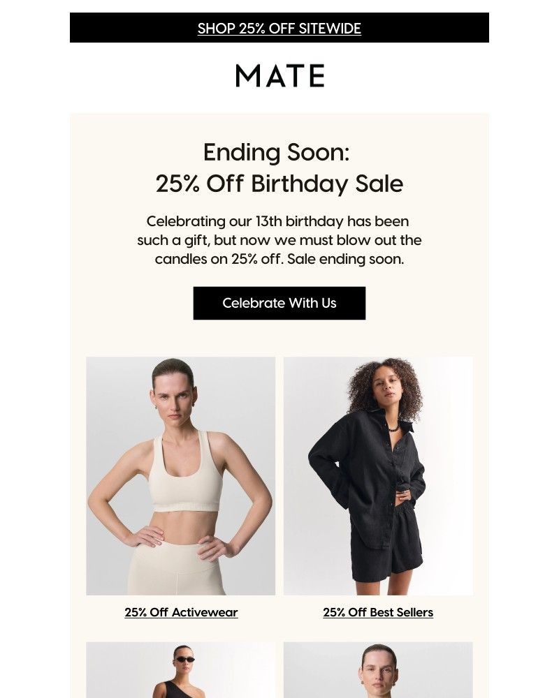Screenshot of email sent to a MATE the Label Newsletter subscriber
