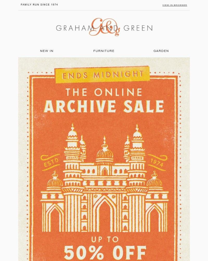 Screenshot of email sent to a Graham and Green Cart abandoner