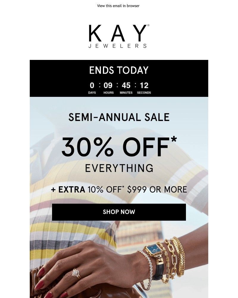 Screenshot of email sent to a Kay Newsletter subscriber