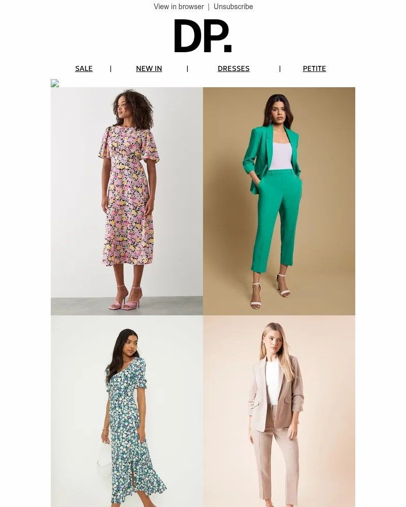 Screenshot of email sent to a Dorothy Perkins Newsletter subscriber