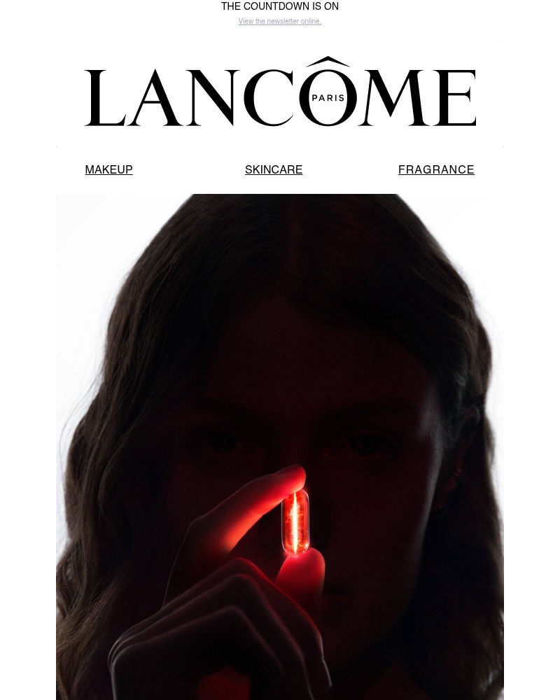 Screenshot of email sent to a Lancôme Newsletter subscriber