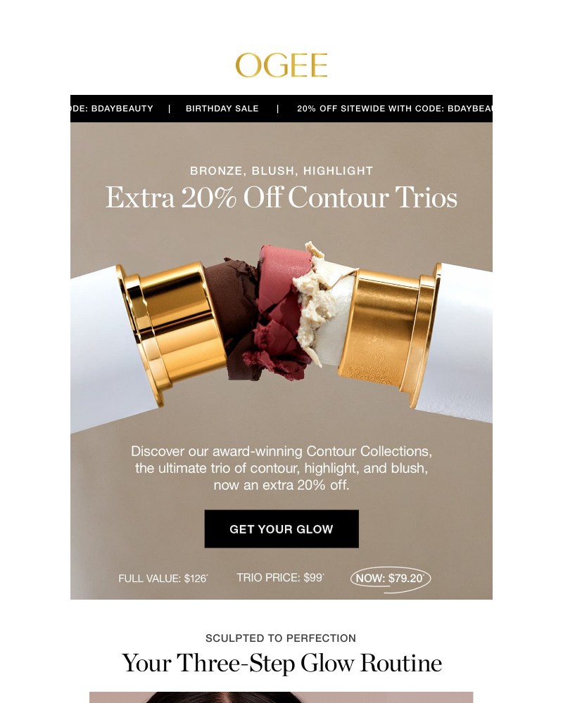 Screenshot of email sent to a Ogee Newsletter subscriber