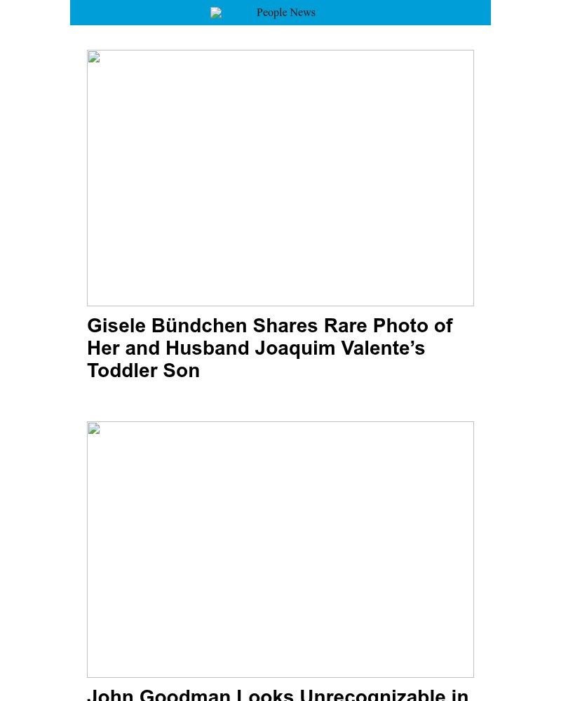 Screenshot of email sent to a People Newsletter subscriber