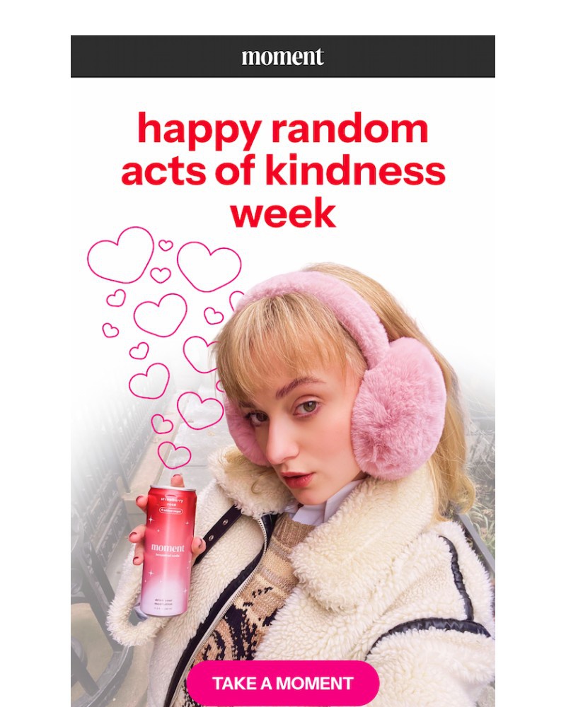 Screenshot of email sent to a Moment Newsletter subscriber