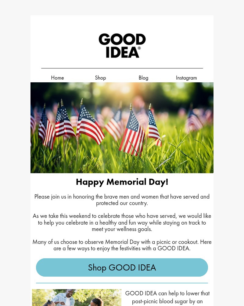 Screenshot of email sent to a Good Idea Newsletter subscriber