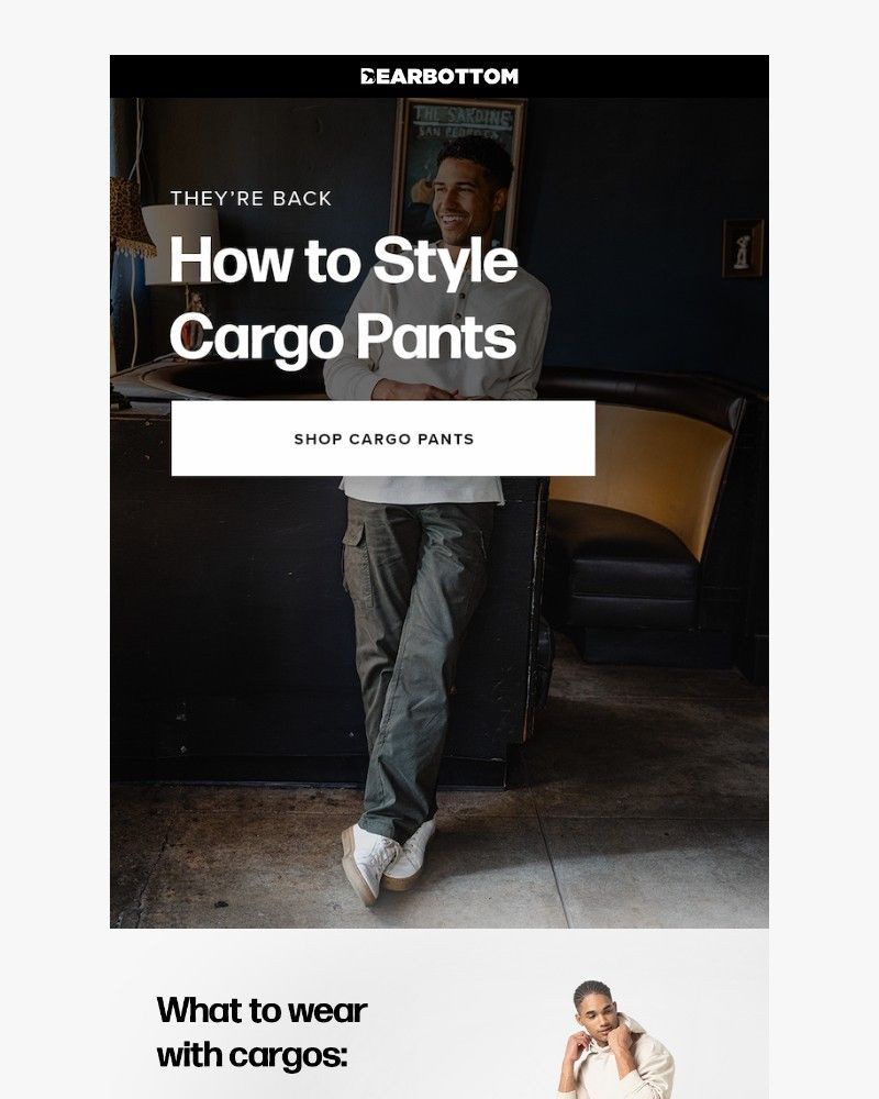 Screenshot of email sent to a Bearbottom Clothing Newsletter subscriber