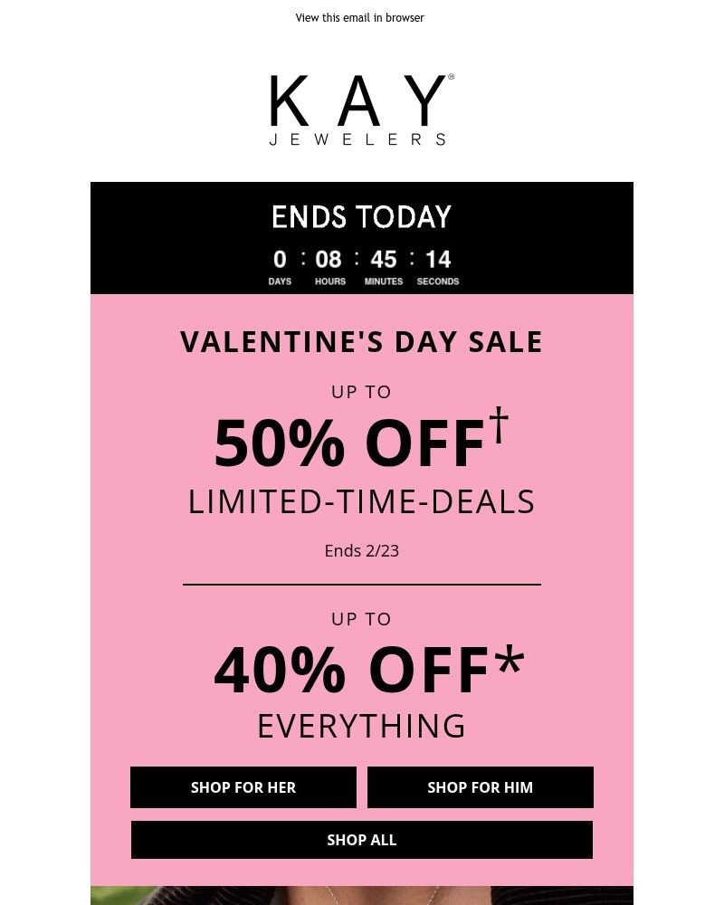 Screenshot of email sent to a Kay Newsletter subscriber