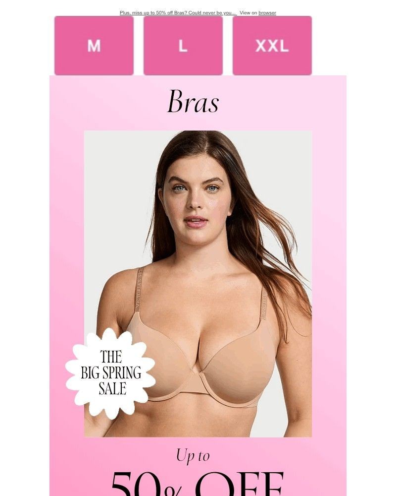 Screenshot of email sent to a Victoria's Secret Newsletter subscriber