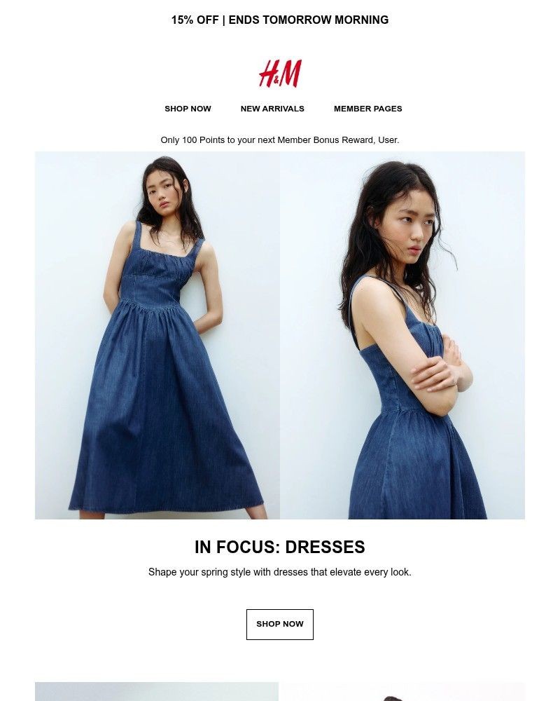 Screenshot of email sent to a H&M Newsletter subscriber