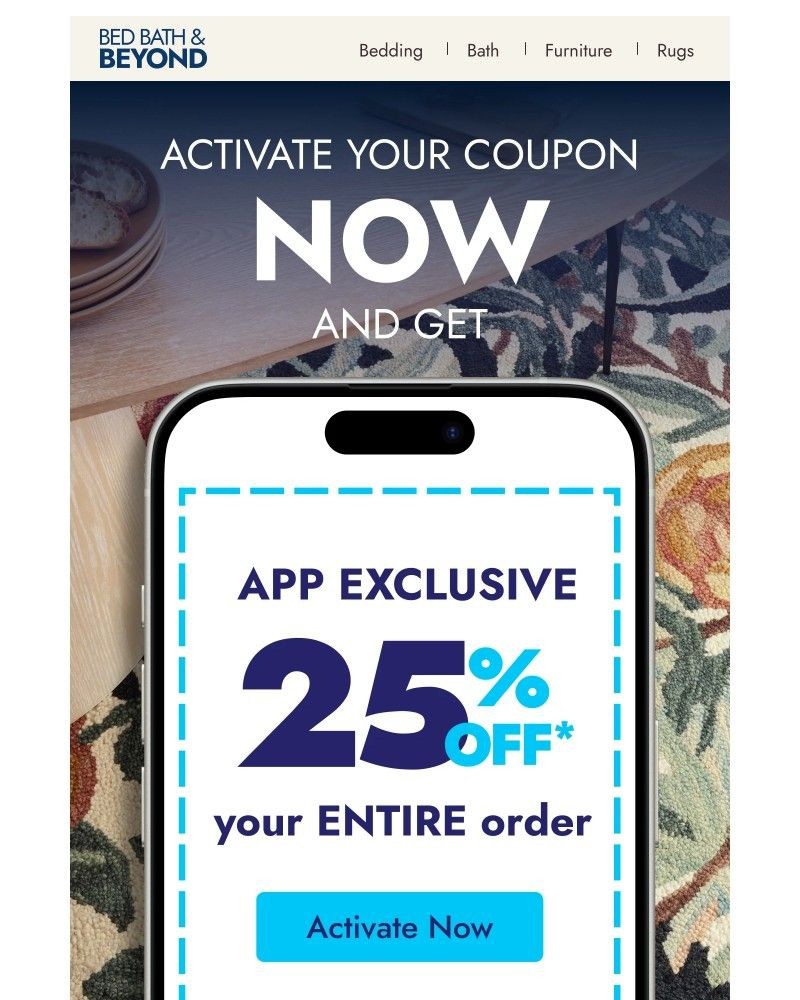 Screenshot of email sent to a Overstock Newsletter subscriber