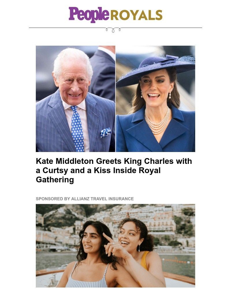 Screenshot of email sent to a People Newsletter subscriber