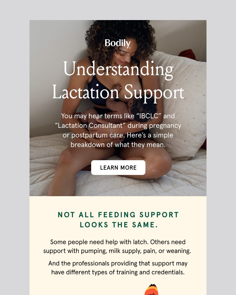 Screenshot of email sent to a Bodily Newsletter subscriber