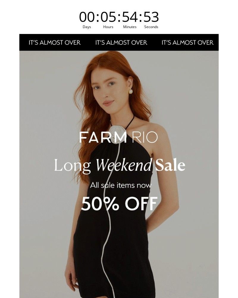 Screenshot of email sent to a Farm Rio Newsletter subscriber