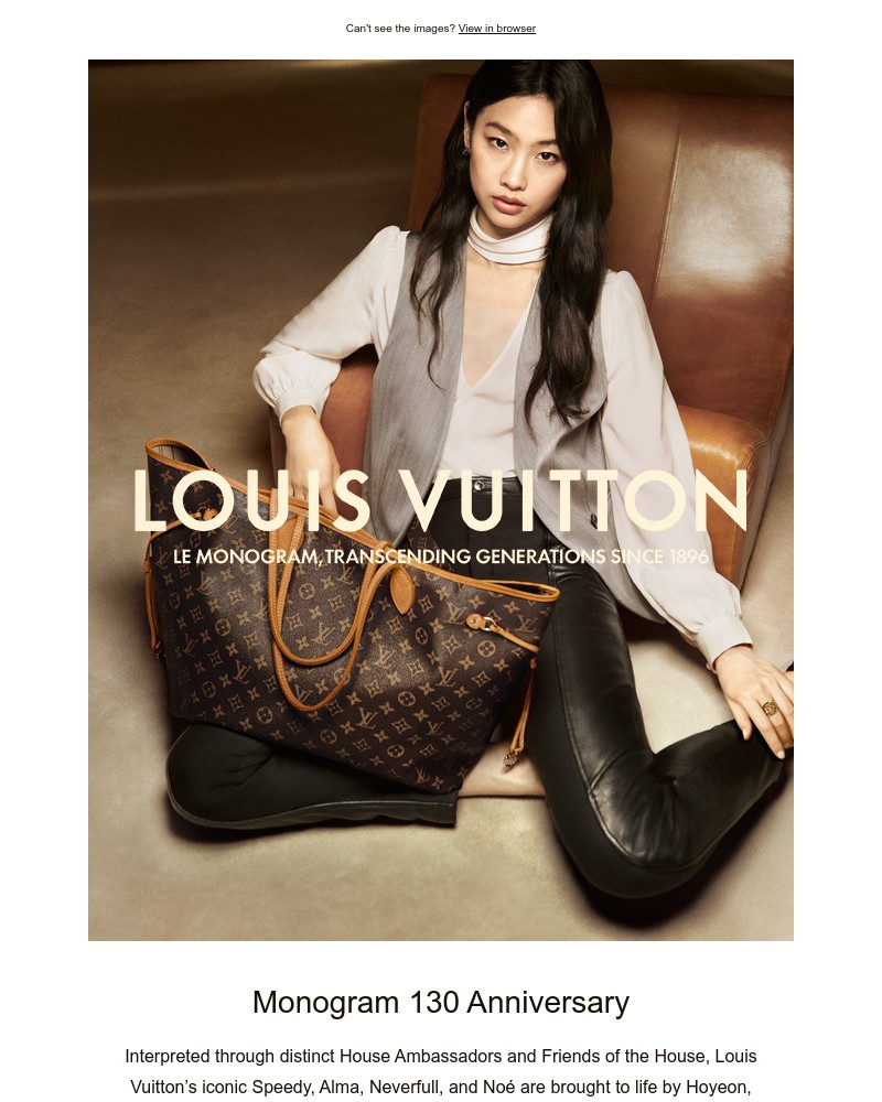 Screenshot of email sent to a Louis Vuitton Newsletter subscriber