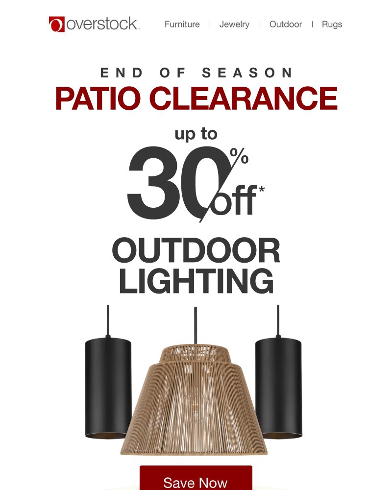 Screenshot of email sent to a Overstock Newsletter subscriber