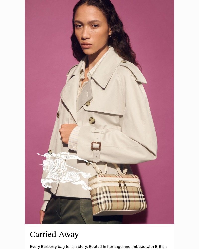 Screenshot of email sent to a Burberry Newsletter subscriber