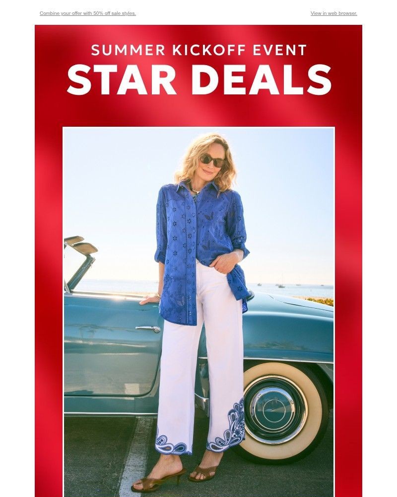 Screenshot of email sent to a Chico’s Newsletter subscriber