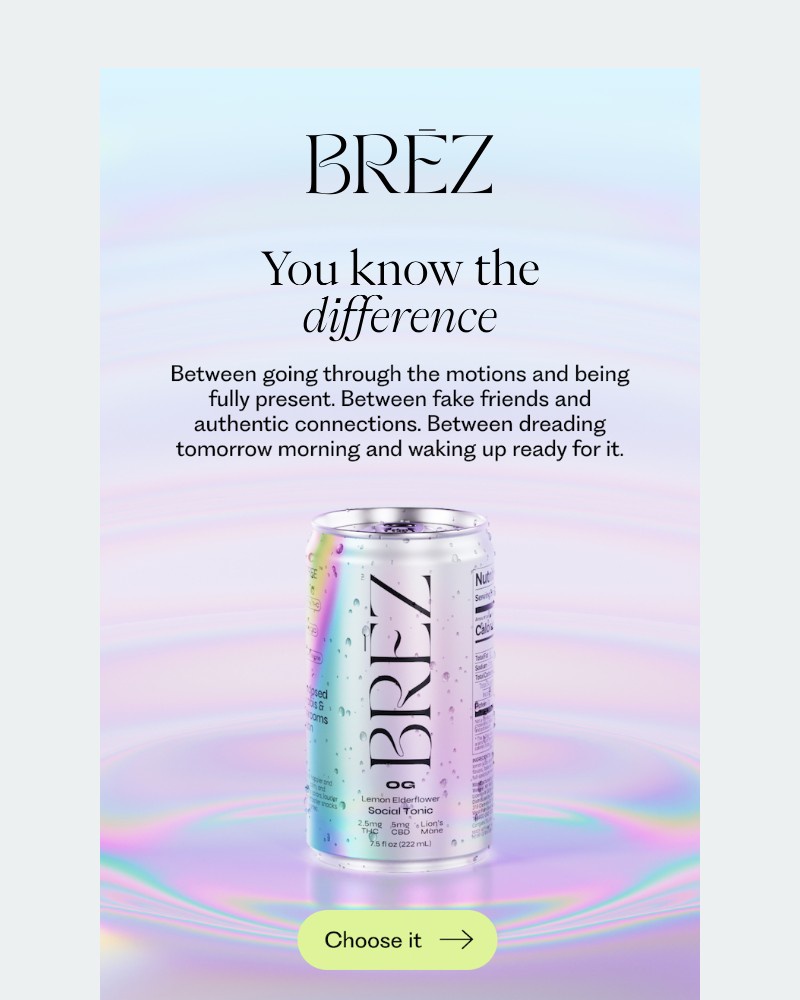 Screenshot of email sent to a Brez Newsletter subscriber