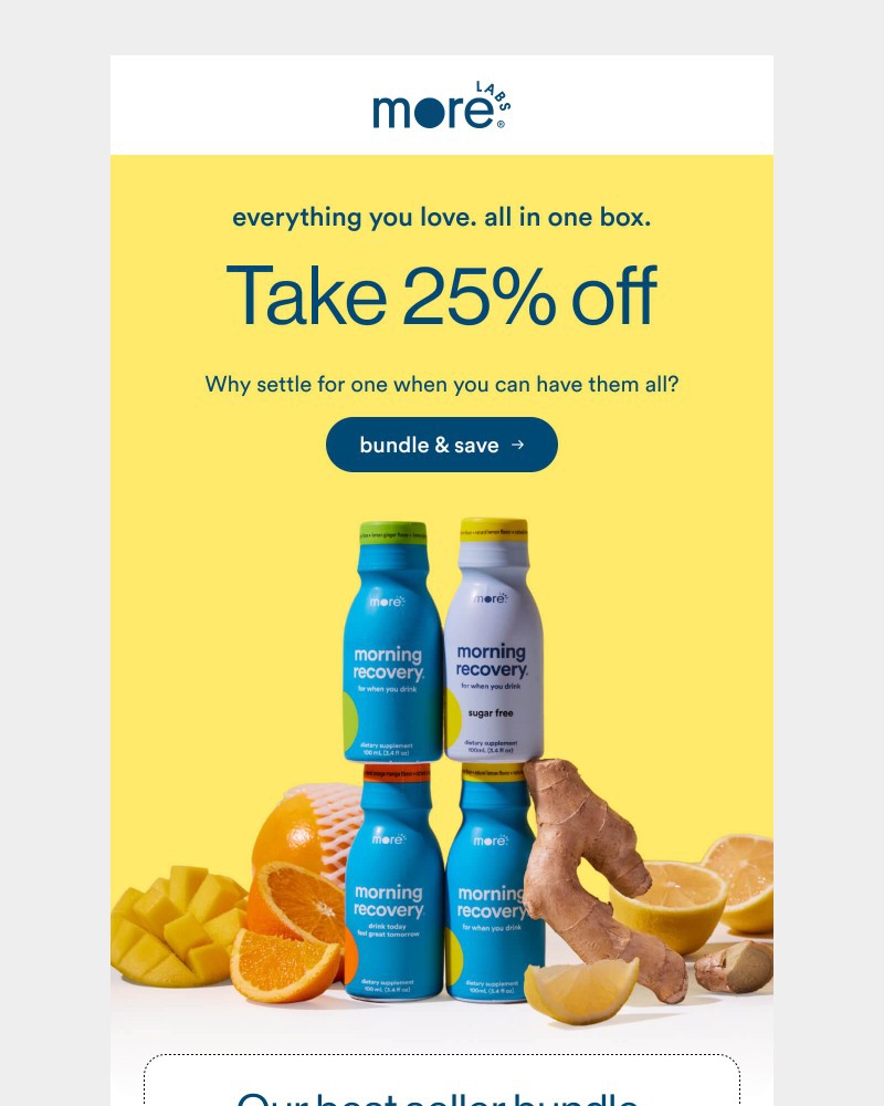 Screenshot of email sent to a Morning Recovery Newsletter subscriber