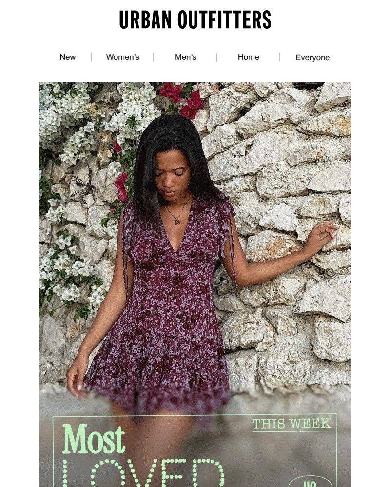 Screenshot of email sent to a Urban Outfitters Newsletter subscriber