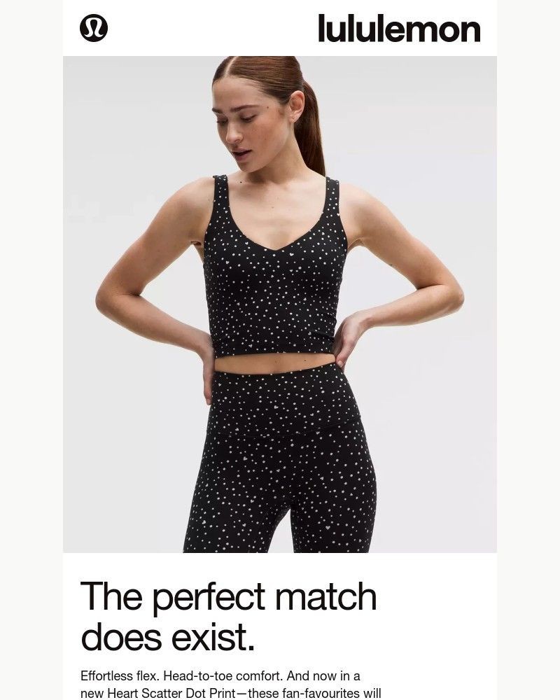 Screenshot of email sent to a Lululemon Registered user