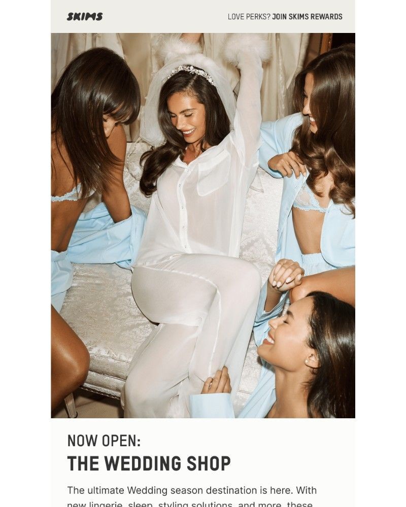 Screenshot of email sent to a Skims Newsletter subscriber