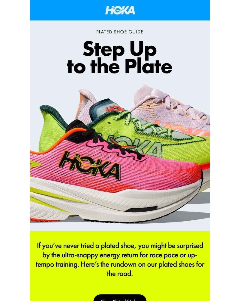 Screenshot of email sent to a Hoka Newsletter subscriber
