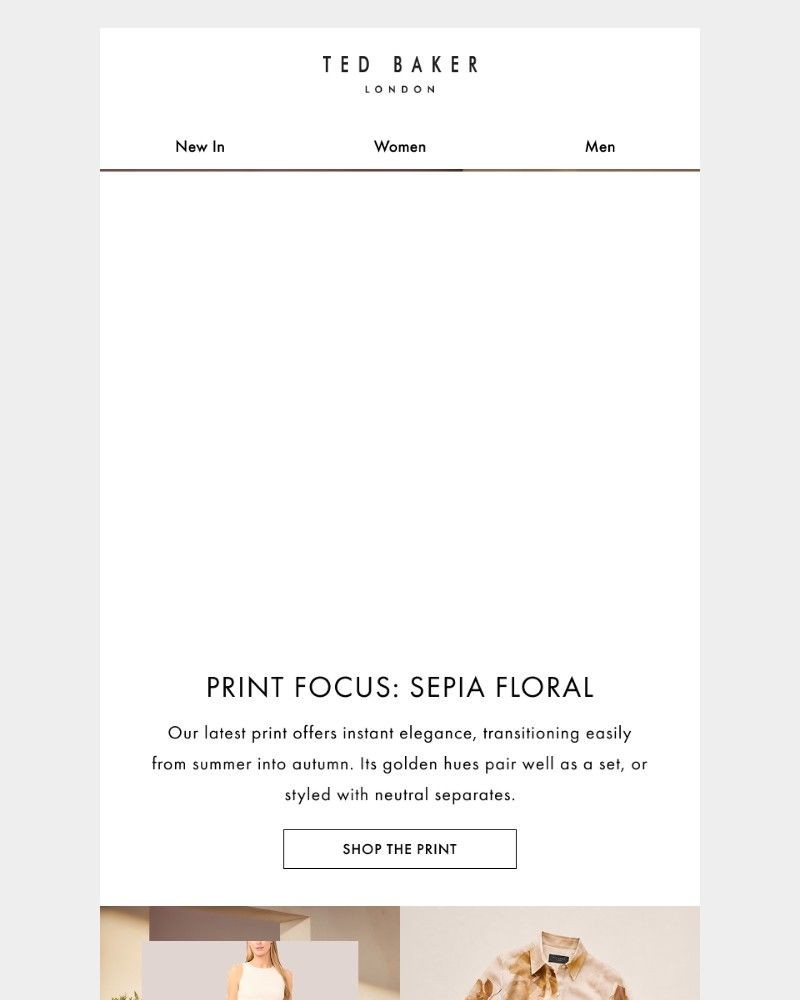 Screenshot of email sent to a Ted Baker Newsletter subscriber