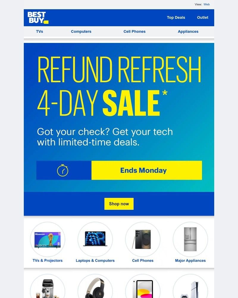 Screenshot of email sent to a Best Buy Newsletter subscriber