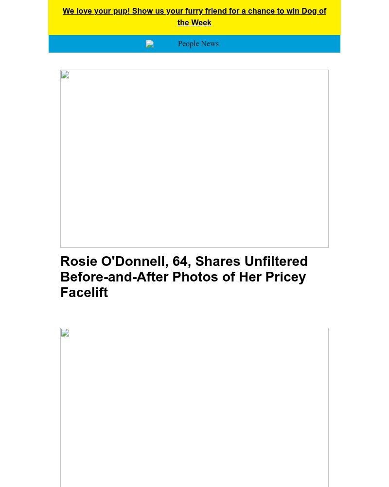 Screenshot of email sent to a People Newsletter subscriber