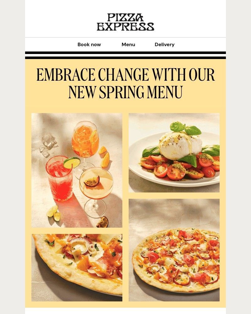 Screenshot of email sent to a Pizza Express Registered user