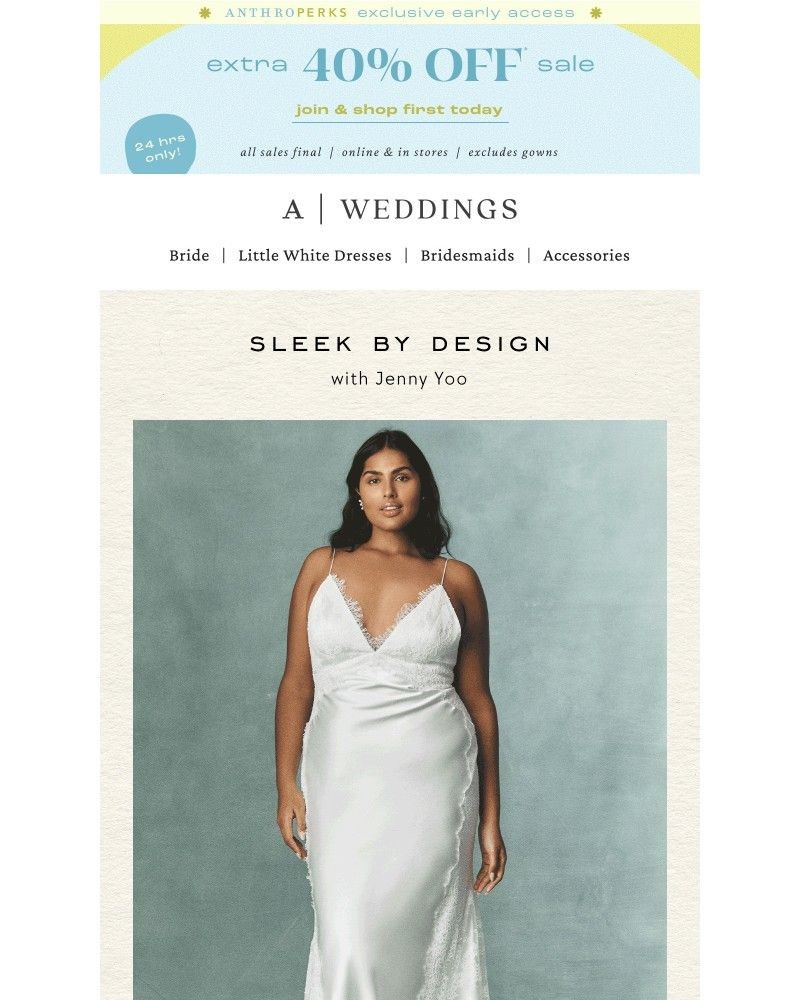 Screenshot of email sent to a Anthropologie Newsletter subscriber