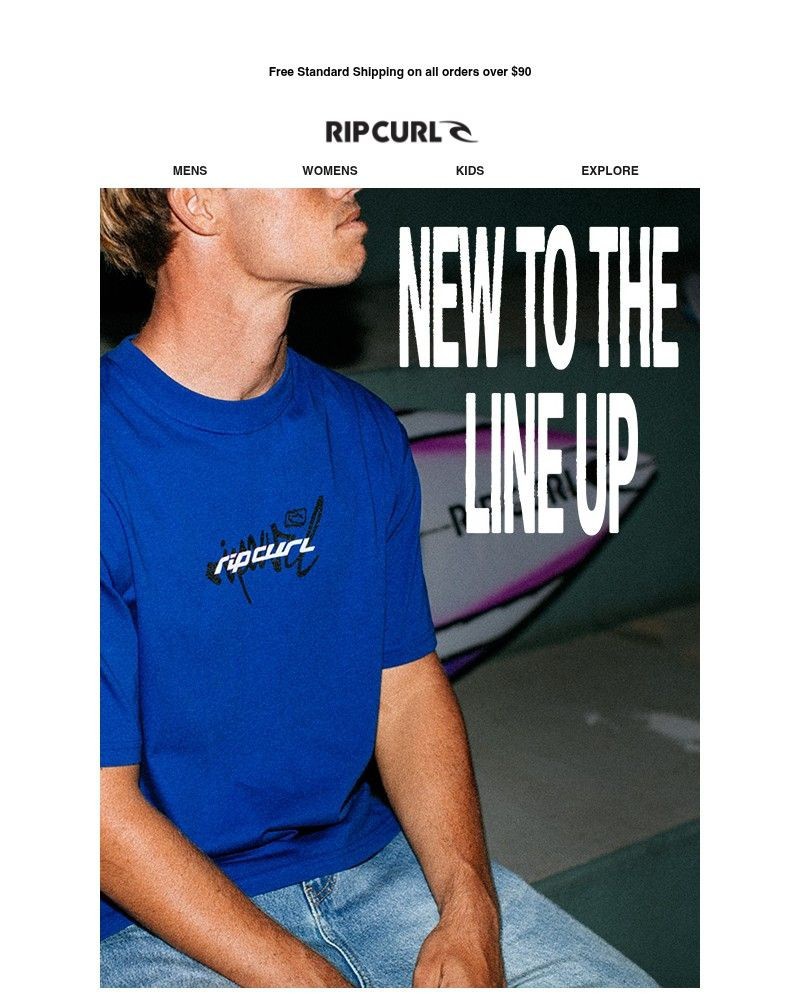 Screenshot of email sent to a Ripcurl Newsletter subscriber