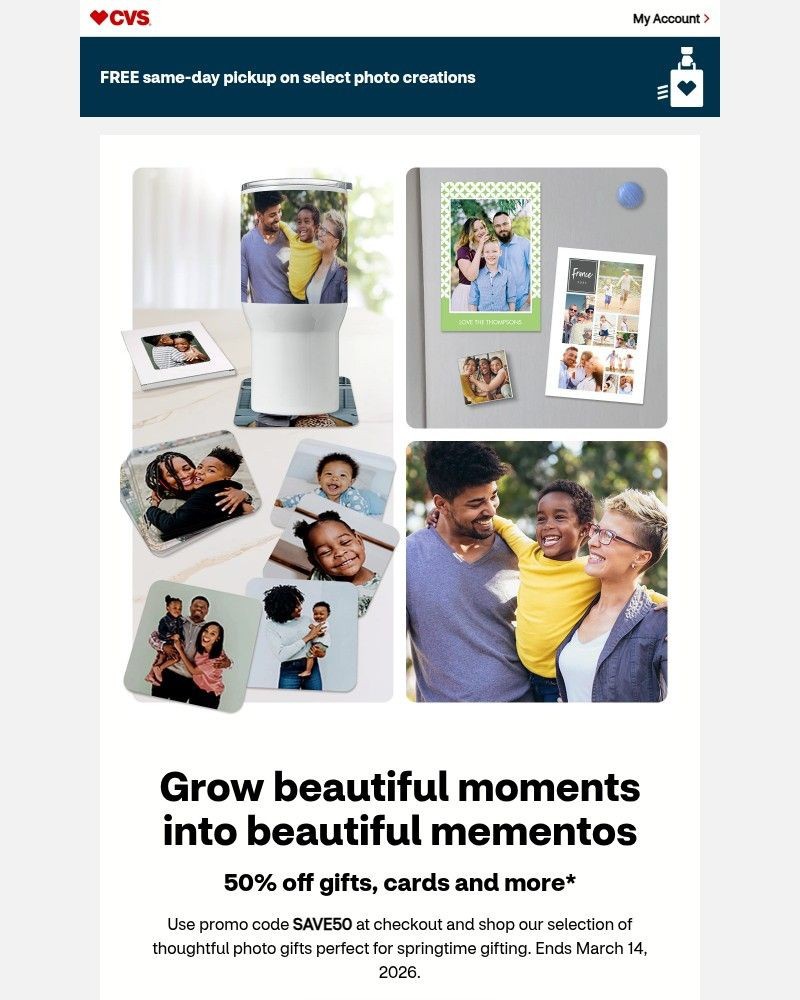 Screenshot of email sent to a CVS Newsletter subscriber