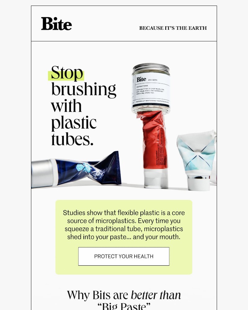 Screenshot of email sent to a Bite Course customer