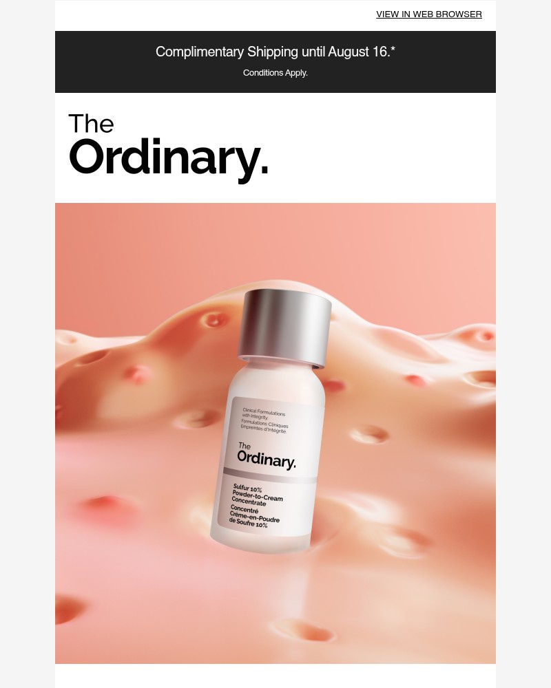 Screenshot of email sent to a The Ordinary Seller