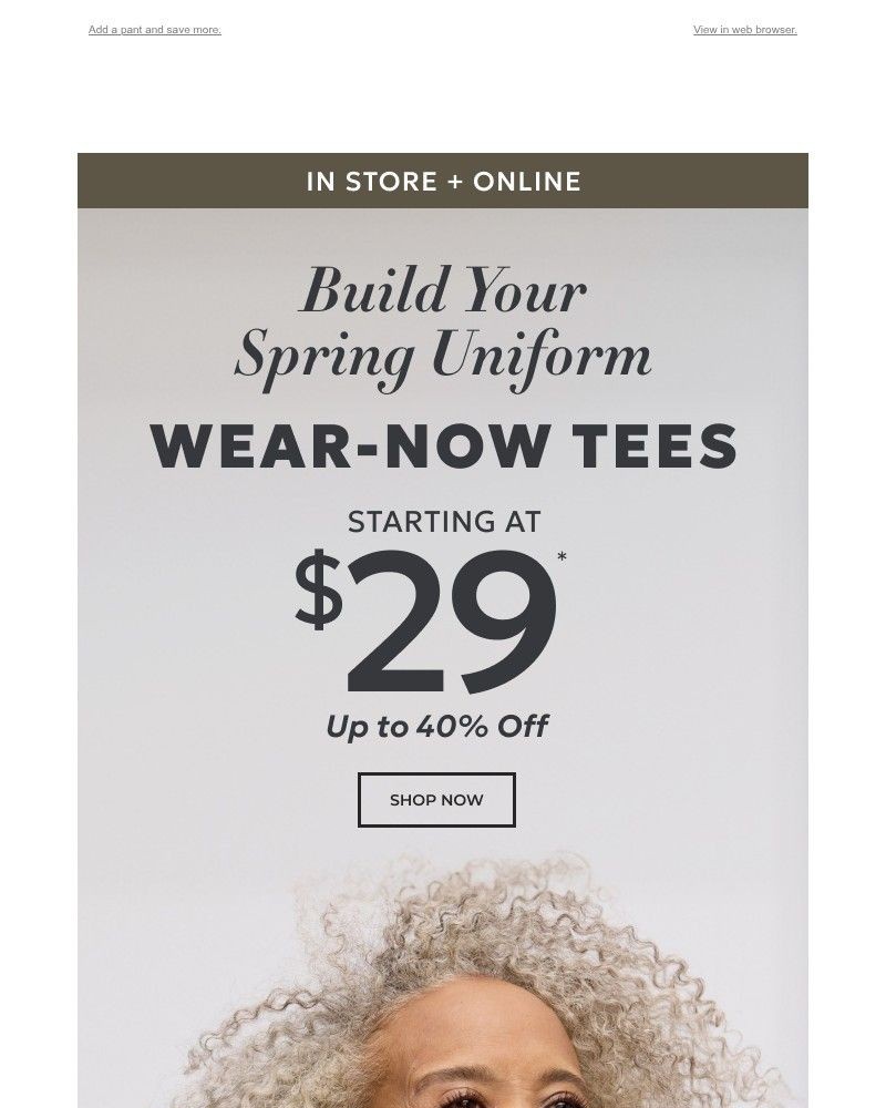 Screenshot of email sent to a Chico’s Newsletter subscriber