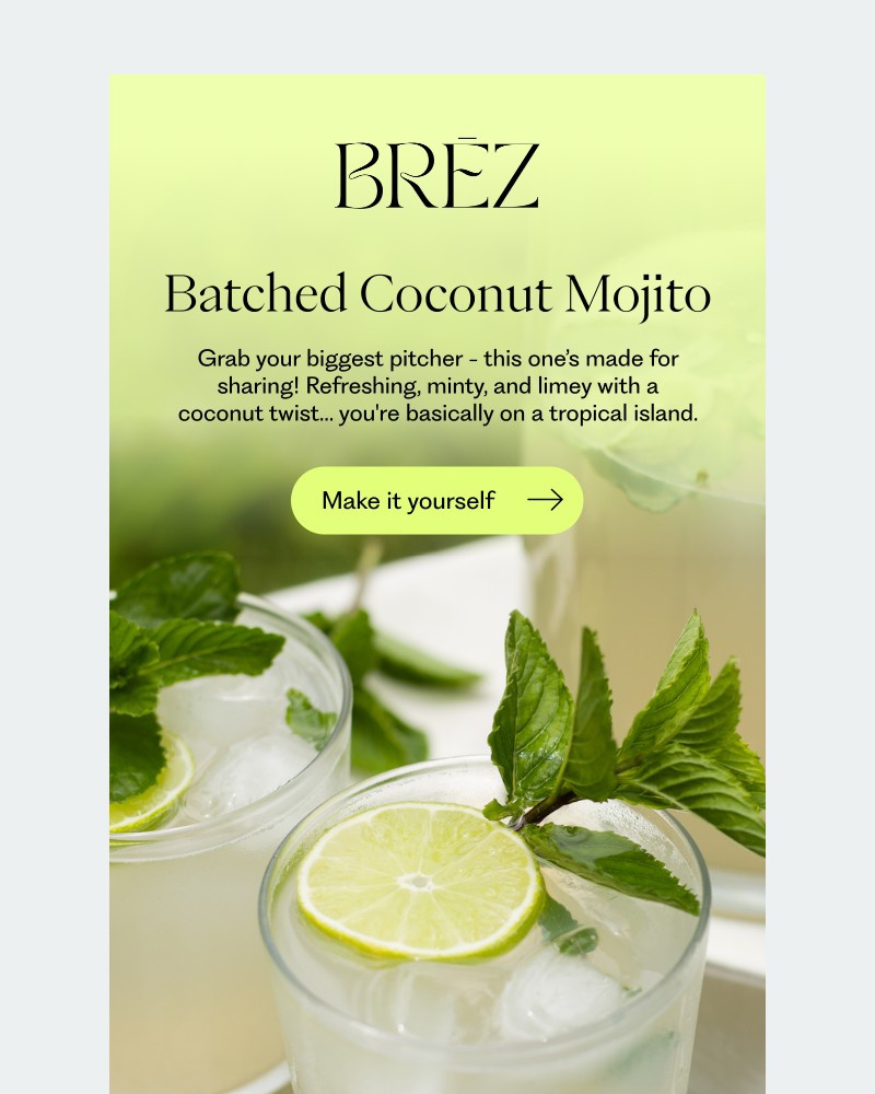 Screenshot of email sent to a Brez Newsletter subscriber